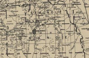 1940 map of Orange County